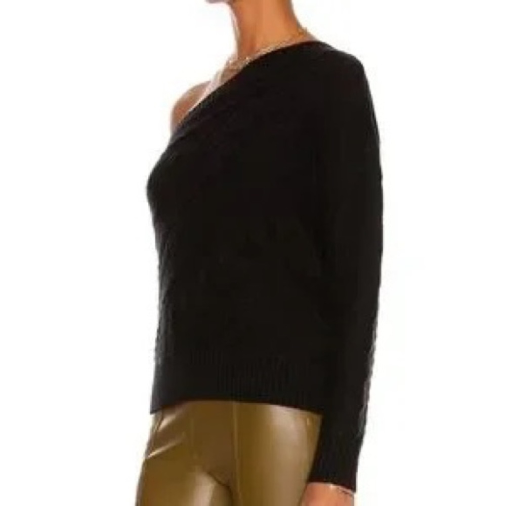 One-Shoulder Black Sweater